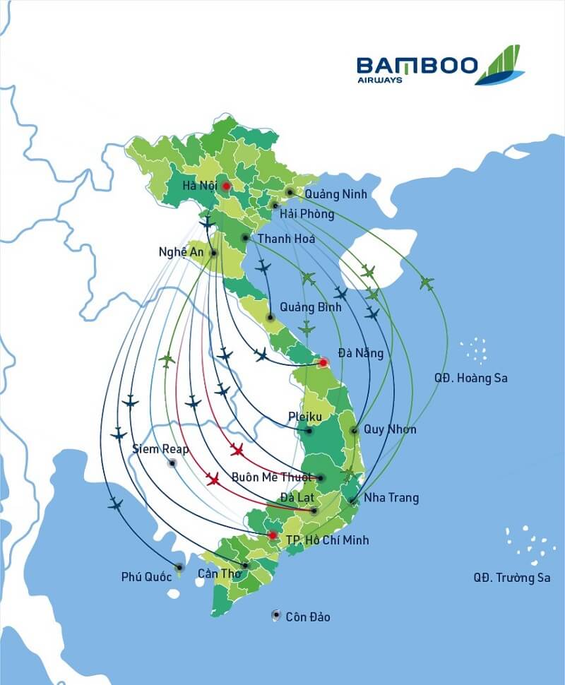 Bamboo Airways có tuyến bay quốc tế không?